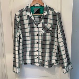 Volcom Plaid Button Up with Silk Cuffs